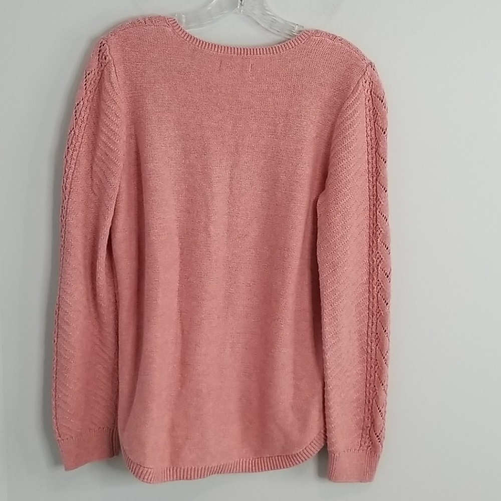 Sonoma Mauve Pink V-Neck Sweater Medium - Picture 6 of 9